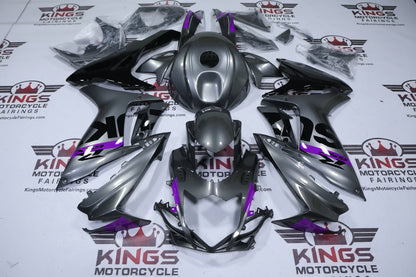 Suzuki GSXR600 Fairings (2011-2024) Gray, Purple, Black at KingsMotorcycleFairings.com