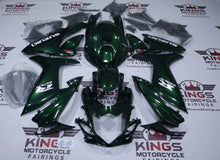 Suzuki GSXR600 Fairings (2011-2024) Green Emerald, White at KingsMotorcycleFairings.com