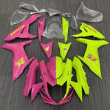 Suzuki GSXR600 Fairings (2011-2024) Half Pink, Half Neon Yellow at KingsMotorcycleFairings.com