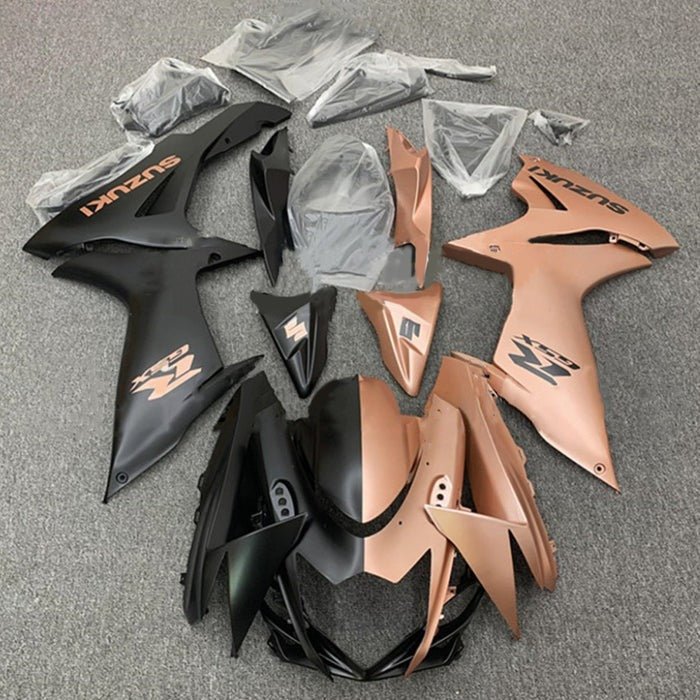 Suzuki GSXR600 Fairings (2011-2024) Matte Black, Brown Copper at KingsMotorcycleFairings.com