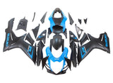 Suzuki GSXR 600 Fairings (2011-2024) Matte Black, Light Blue at KingsMotorcycleFairings.com