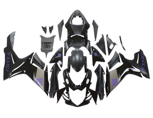 Suzuki GSXR600 Fairings (2011-2024) Matte Black, Silver, Purple at KingsMotorcycleFairings.com