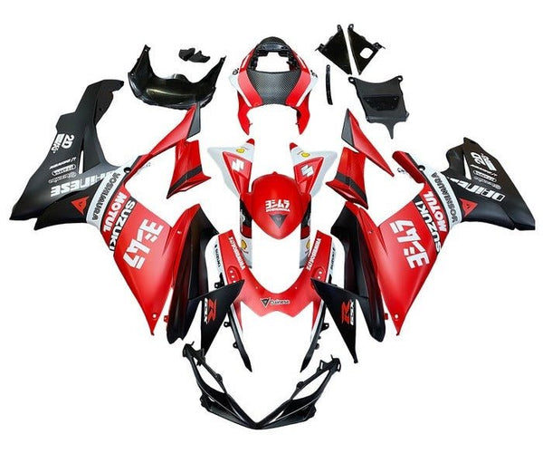 Suzuki GSXR600 Fairings (2011-2024) Matte Red, Black, White at KingsMotorcycleFairings.com