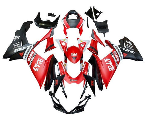 Suzuki GSXR600 Fairings (2011-2024) Matte Red, Black, White at KingsMotorcycleFairings.com