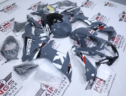 Suzuki GSXR600 Fairings (2011-2024) Nardo Gray, White, Black at KingsMotorcycleFairings.com
