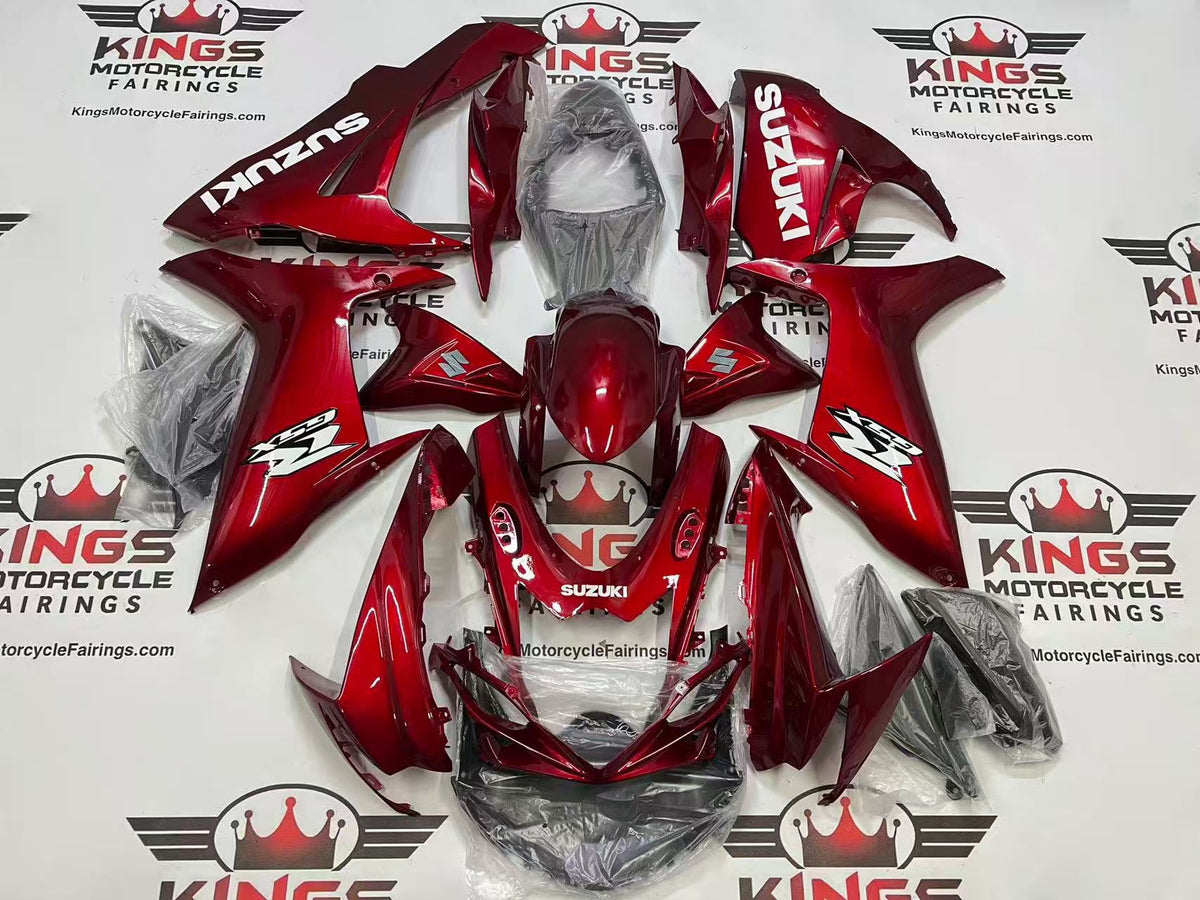 Suzuki GSXR600 Fairings (2011-2024) Red Candy, White at KingsMotorcycleFairings.com