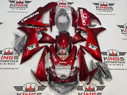 Suzuki GSXR600 Fairings (2011-2024) Red Candy, White at KingsMotorcycleFairings.com