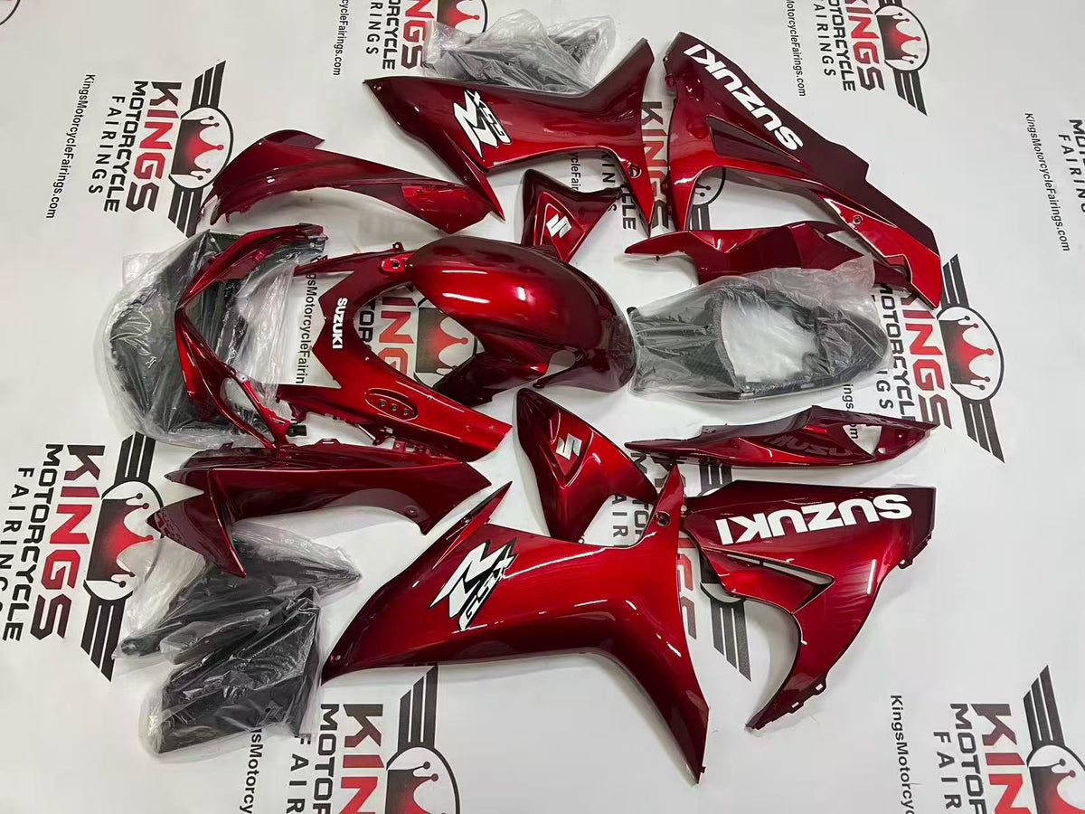 Suzuki GSXR600 Fairings (2011-2024) Red Candy, White from KingsMotorcycleFairings.com