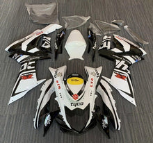 Suzuki GSXR600 Fairings (2011-2024) White, Black Tyco at KingsMotorcycleFairings.com