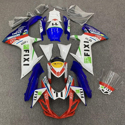 Suzuki GSXR 600 Fairings (2011-2024) White, Blue, Red Fixi at KingsMotorcycleFairings.com
