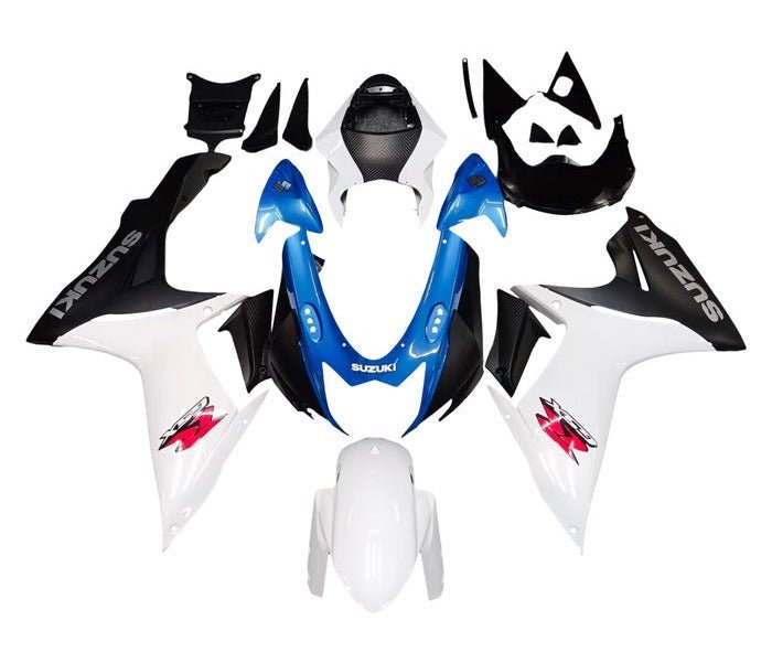Suzuki GSXR600 Fairings (2011-2024) White, Matte Black, Blue at KingsMotorcycleFairings.com