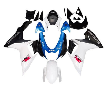 Suzuki GSXR600 Fairings (2011-2024) White, Matte Black, Blue at KingsMotorcycleFairings.com