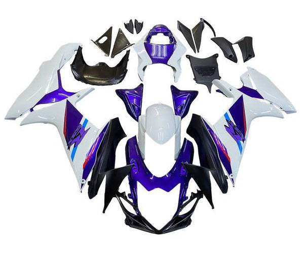 Suzuki GSXR 600 Fairings (2011-2024) White, Purple at KingsMotorcycleFairings.com
