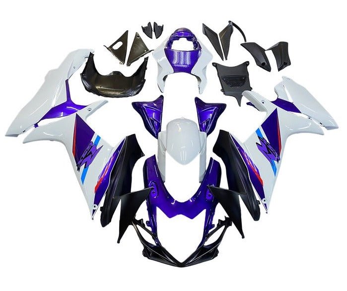 Suzuki GSXR600 Fairings (2011-2024) White, Purple at KingsMotorcycleFairings.com