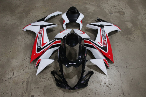 Suzuki GSXR 600 Fairings (2011-2024) White, Red, Black Yoshimura at KingsMotorcycleFairings.com