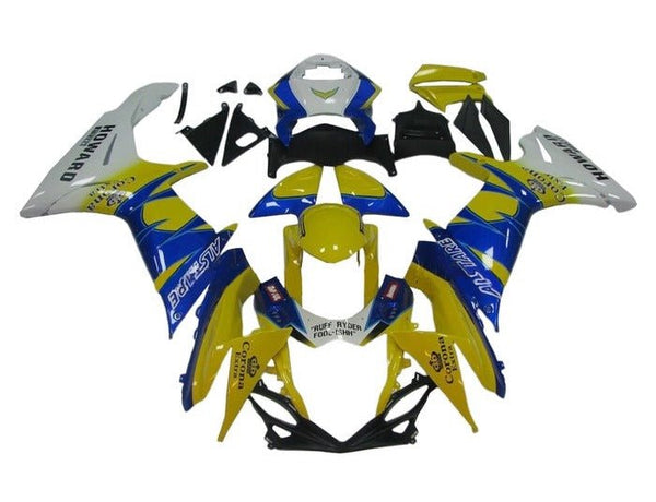 Suzuki GSXR600 Fairings (2011-2024) Yellow, Blue, White at KingsMotorcycleFairings.com
