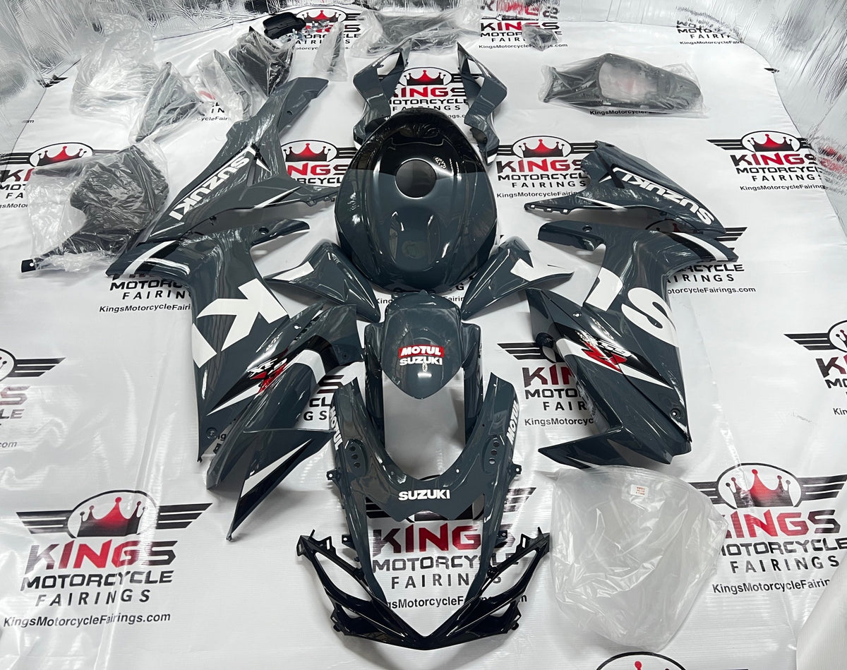 Suzuki GSXR600 Fairings (2025-2026) Dark Gray, White, Black at KingsMotorcycleFairings.com