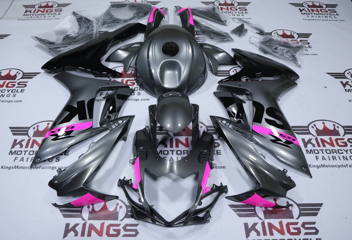 Suzuki GSXR600 Fairings (2025-2026) Gray, Black, Pink at KingsMotorcycleFairings.com
