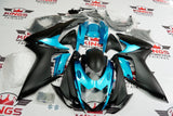 Suzuki GSXR600 Fairings (2025-2026) Matte Black, Turquoise Blue at KingsMotorcycleFairings.com