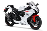 Suzuki GSXR600 Fairings (2025-2026) White Pearl, Red at KingsMotorcycleFairings.com