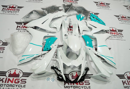 Suzuki GSXR600 Fairings (2025-2026) White, Mint Green at KingsMotorcycleFairings.com