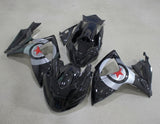 Suzuki GSXR 600 Race Fairings (2006-2007) Black, Silver, Red Star at KingsMotorcycleFairings.com
