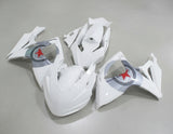 Suzuki GSXR600 Race Fairings (2006-2007) White, Silver, Red Star at KingsMotorcycleFairings.com