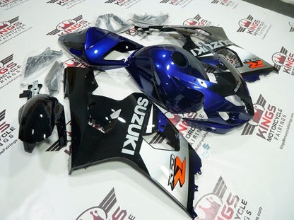 Suzuki GSXR600 (2004-2005) Fairings - Navy Blue, Silver, Black at KingsMotorcycleFairings.com