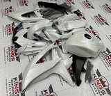 Suzuki GSXR600 Fairings (2008-2010) Pearl White, Matte Black at KingsMotorcycleFairings.com