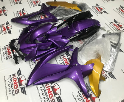 Suzuki GSXR600 (2008-2010) Purple, Gold & Black Fairings at KingsMotorcycleFairings.com