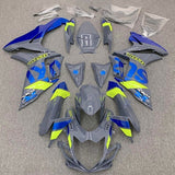 Suzuki GSXR600 (2011-2024) Gray, Blue, Neon Yellow Fairings at KingsMotorcycleFairings.com