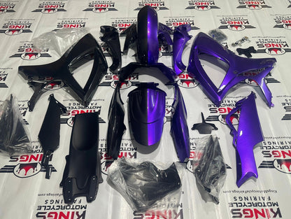 Suzuki GSXR600 Fairings (2006-2007) Purple, Faux Carbon Fiber at KingsMotorcycleFairings.com