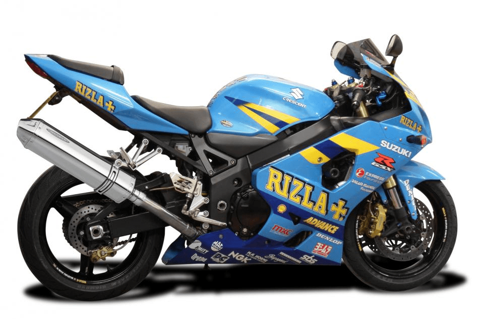 Suzuki GSXR750 Fairing Kit (2004-2005) Light Blue, Yellow, Navy Blue Rizla at KingsMotorcycleFairings.com