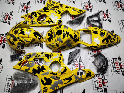 Suzuki GSXR750 Fairing Kit (2004-2005) Yellow, Black, US Marine Camo at KingsMotorcycleFairings.com