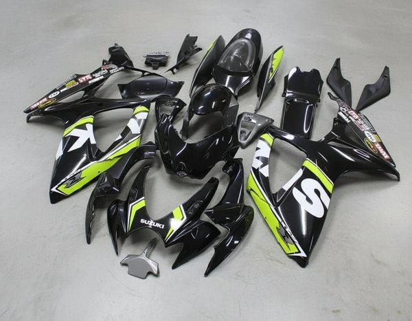 Suzuki GSXR750 Fairing Kit (2006-2007) Black, Neon Yellow, White at KingsMotorcycleFairings.com