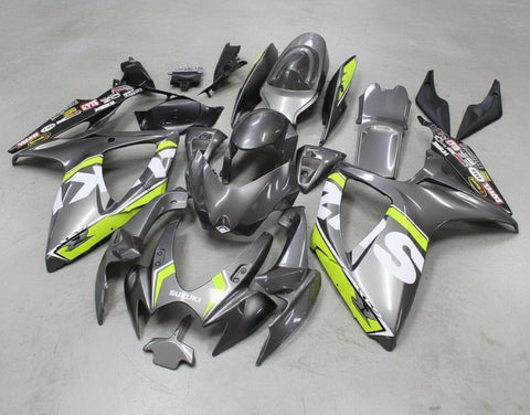 Suzuki GSXR750 Fairing Kit (2006-2007) Gray, Yellow, White, Black at KingsMotorcycleFairings.com