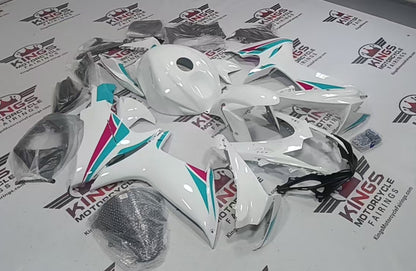 Suzuki GSXR750 Fairing Set (2011-2024) White, Turquoise, Pink at KingsMotorcycleFairings.com
