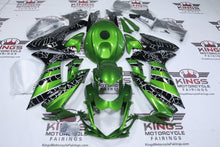 Suzuki GSXR750 Fairings (2025-2026) Green, Black, Silver Spider Web at KingsMotorcycleFairings.com