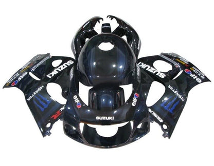 Suzuki GSXR750 Fairings (1996-1999) Black, Dark Blue at KingsMotorcycleFairings.com