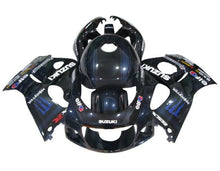 Suzuki GSXR 750 Fairings (1996-1999) Black, Dark Blue at KingsMotorcycleFairings.com