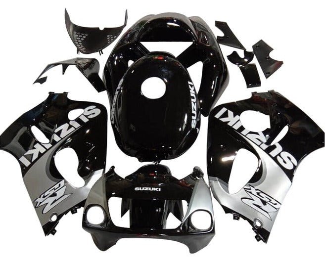 Suzuki GSXR750 Fairings (1996-1999) Black, Silver at KingsMotorcycleFairings.com