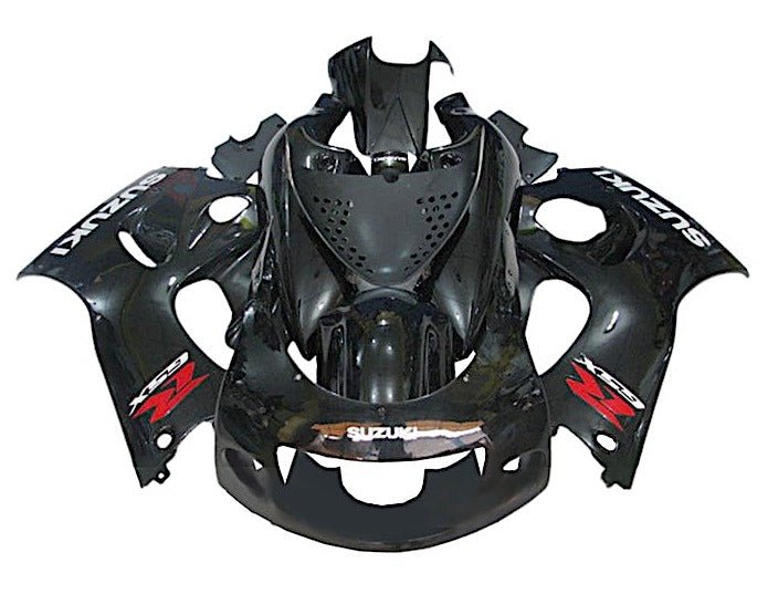 Suzuki GSXR750 Fairings (1996-1999) Black, White, Red at KingsMotorcycleFairings.com