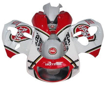 Suzuki GSXR750 Fairings (1996-1999) White, Red, Lucky Strike from KingsMotorcycleFairings.com