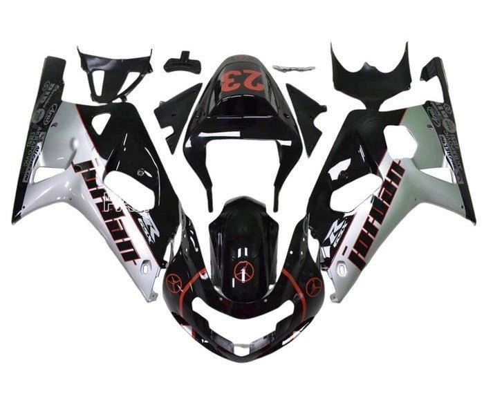 Suzuki GSXR 750 Fairings (2000-2003) Black, Gray, Red Jordan at KingsMotorcycleFairings.com