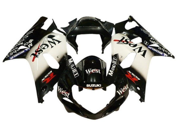 Suzuki GSXR 750 Fairings (2000-2003) Black, White, West at KingsMotorcycleFairings.com