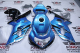 Suzuki GSXR750 Fairings (2000-2003) Blue, Silver, Black Stripe at KingsMotorcycleFairings.com
