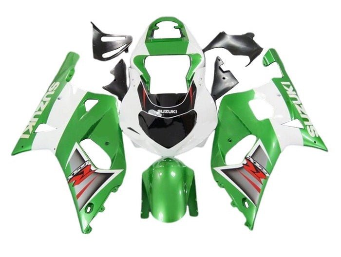Suzuki GSXR 750 Fairings (2000-2003) Green, White, Red at KingsMotorcycleFairings.com
