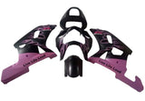 Suzuki GSXR 750 Fairings (2000-2003) Matte Black, Matte Pink Flames at KingsMotorcycleFairings.com