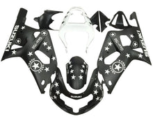 Suzuki GSXR 750 Fairings (2000-2003) Matte Black, White Star at KingsMotorcycleFairings.com