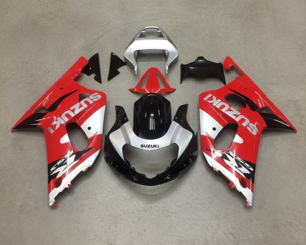 Suzuki GSXR 750 Fairings (2000-2003) Red, Silver, Black at KingsMotorcycleFairings.com